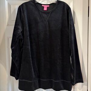 Woman Within Black Velvet top